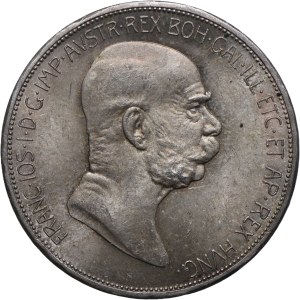 Austria, Franz Joseph I, 5 crowns 1909 Vienna