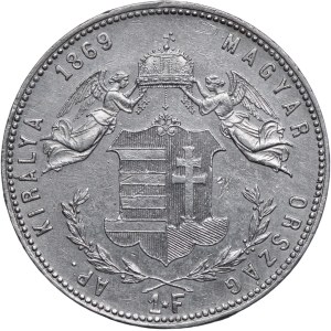 Hungary, Franz Joseph I, 1 forint 1869 KB, Kremnica