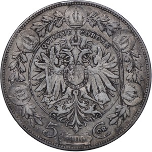 Austria, Franz Joseph I, 5 crowns 1900 Vienna