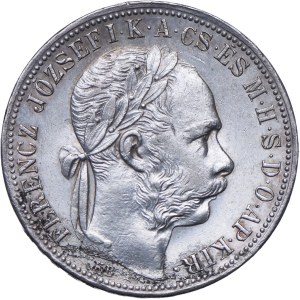 Hungary, Franz Joseph I, 1 forint 1891 KB, Kremnica
