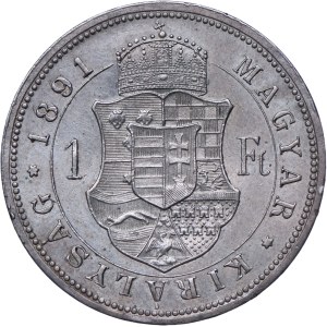 Hungary, Franz Joseph I, 1 forint 1891 KB, Kremnica