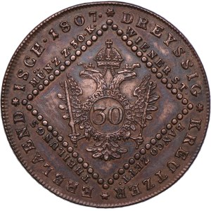 Austria, Francesco II, 30 krajcars 1807 A, Vienna