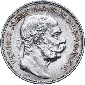 Hungary, Franz Joseph I, 2 crowns 1913 KB, Kremnica