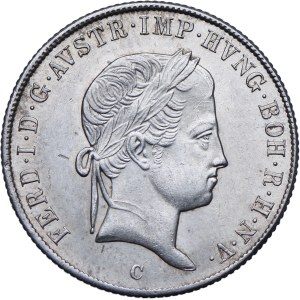 Austria, Ferdinand I, 20 krajcars 1844 C, Prague
