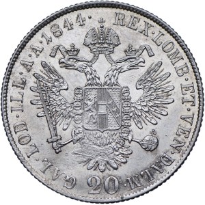 Austria, Ferdinand I, 20 krajcars 1844 C, Prague