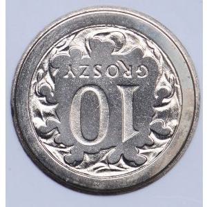 Third Republic, 10 pennies 2005, reverse 180 degrees