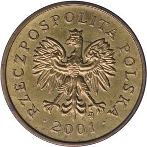 Third Republic, 2 pennies 2001, reverse 180 degrees