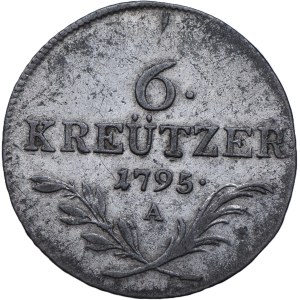 Austria, Francesco II, 6 krajcars 1795 A, Vienna