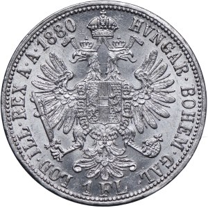 Austria, Franz Joseph I, 1 florin 1880 Vienna