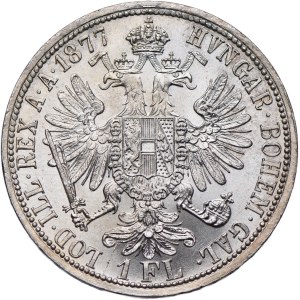 Austria, Franz Joseph I, 1 florin 1877 Vienna