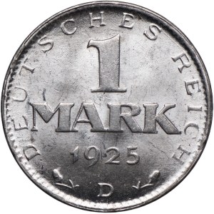 Germany, Weimar Republic, 1 mark 1925 D, Munich