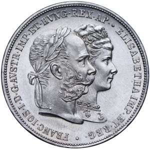 Austria, Franz Joseph I, 2 guilders 1879 Vienna - Silver Wedding