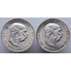 Austria, Franz Joseph I, set of 1 crown 1915, 1916 (2pcs.)