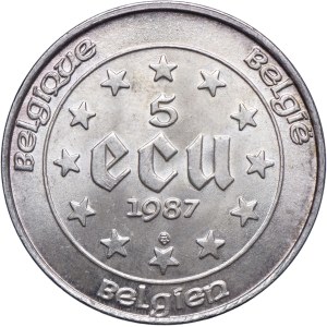 Belgia, 5 ecu 1987 Bruksela