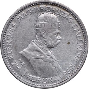 Hungary, Franz Joseph I 1 crown 1896 KB, Kremnica