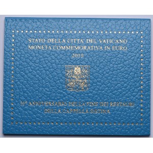 Vatican City, 2 Euro 2019, 25th Anniversary - Restoration of the Sistine Chapel