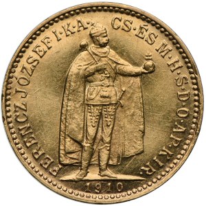 Hungary, Franz Joseph I, 10 crowns 1910 KB, Kremnica