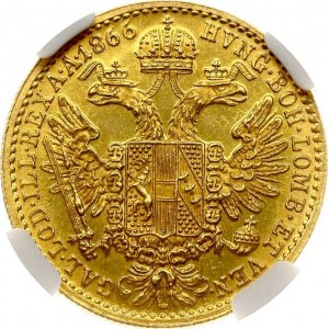 Österreich Dukat 1866 A NGC MS 63