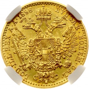 Austria Ducat 1898 NGC MS 63