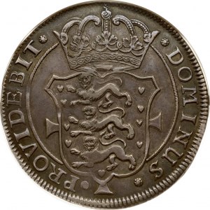 Denmark Krone 1666 NGC AU 55
