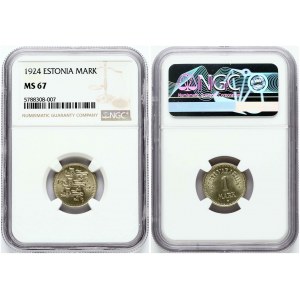 Estland 1 Mark 1924 NGC MS 67