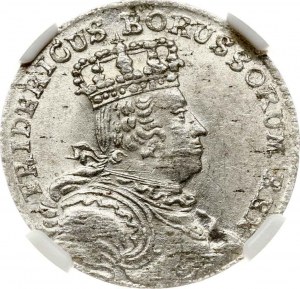Germany Prussia 6 Kreuzer 1757 B NGC MS 62