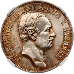 Germania Sassonia 5 marchi 1914 E NGC MS 64