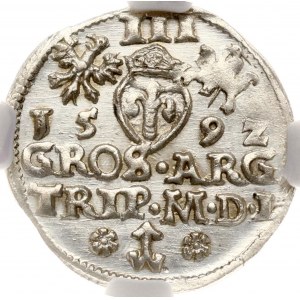 Lithuania Trojak 1592 Vilnius (RR) NGC MS 64
