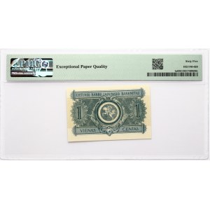 Lithuania 1 Centas 1922 PMG 65 Gem Uncirculated