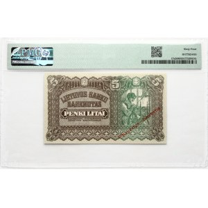 Lithuania 5 Litai 1922 PAVYZDYS SPECIMEN PMG 64 Choice Uncirculated