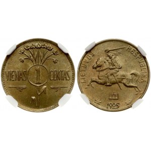 Lithuania 1 Centas 1925 NGC MS 67