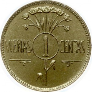 Lithuania 1 Centas (1925) Uniface Reverse (R8) PCGS SP 66
