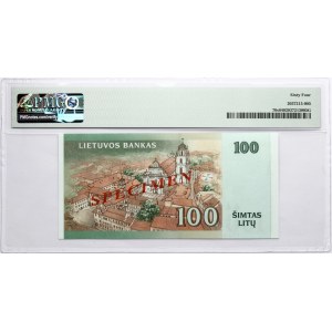 Litauen 100 Litu 2007 SPECIMEN PMG 64 Choice Unc