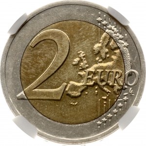 Lithuania 2 Euro 2021 LMK Žuvintas Biosphere Reserve NGC AU 58 Latvian Edge Lettering Error