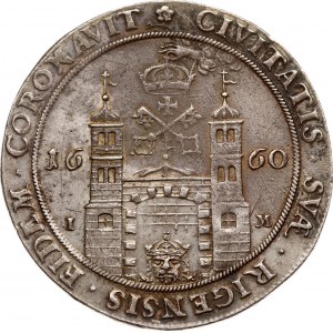 Livonia Swedish Taler 1660 IM Riga