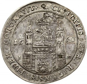 Livonia Swedish Taler 1660 IM Riga (R)