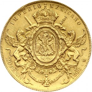 Mexico 20 Pesos 1866 Mo