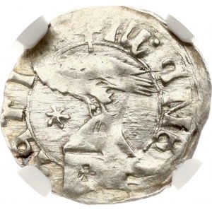 Moldavia and Wallachia Denar ND (1364-1377) NGC MS 62