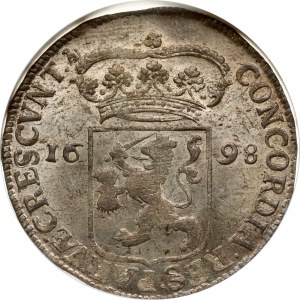 Netherlands DEVENTER 1 Silver Ducat 1698 NGC MS 64 TOP POP