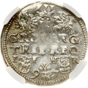 Pologne Trojak 1597 Poznan (R) NGC MS 62