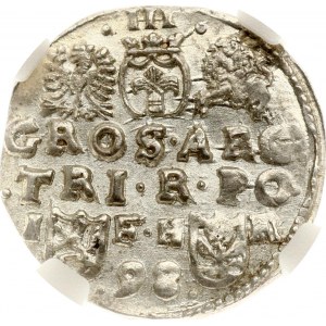 Poľsko Trojak 1598 Poznaň (R2) NGC MS 62 TOP POP