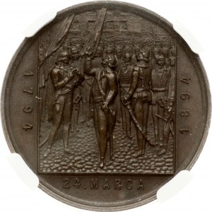 Poľsko Medaila k 100. výročiu bitky pri Raclawiciach 1894 NGC MS 63 BN