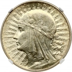 Polen 10 Zlotych 1932 (L) NGC MS 64