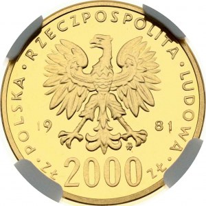 Poland 2000 ZLotych 1981 MW Wladyslaw I Herman NGC PF 68 ULTRA CAMEO