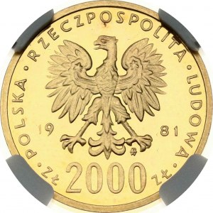 Poland 2000 ZLotych 1981 MW Boleslaw II Smialy NGC PF 68 ULTRA CAMEO