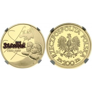Poľsko 200 zlotých 2000 Solidarnosc NGC PF 69 ULTRA CAMEO
