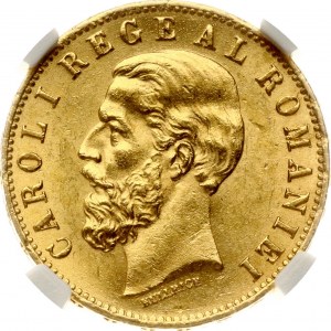 Romania 20 Lei 1883 B NGC MS 63
