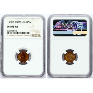Romania 1 Ban 1900B NGC MS 65 RB