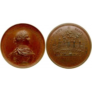 Russia Medal Capture of Shlisselburg in 1702/1767 NGC MS 63 BN TOP POP