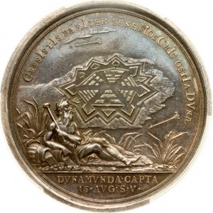 Russia Medal in memory of the capture of Dinamuende in 1710 (R1) PCGS SP 58 MAX GRADE
